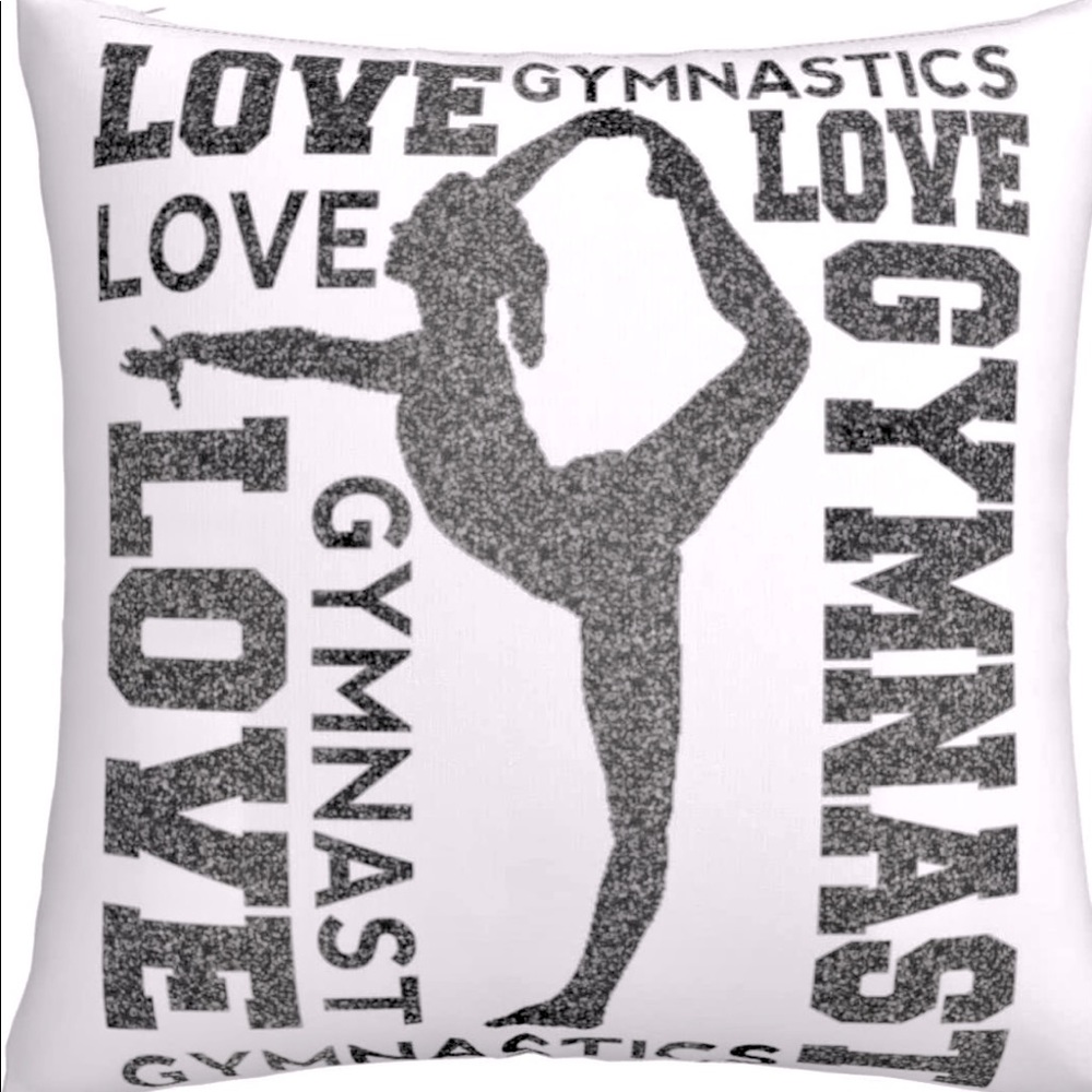 Gymnastics Gymnast Throw Pillow Covers,
